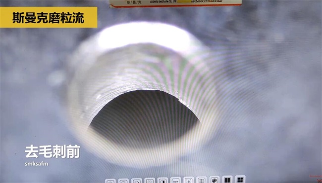 鋁合金<a href='http://m.lifemessy.com' target='_blank'><u>交叉孔去毛刺</u></a>，<a href='http://m.lifemessy.com' target='_blank'><u>流體拋光機(jī)</u></a>約20秒一個(gè)